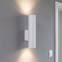 Wandleuchte innen Weiß Metall H:25cm 2x GU10 Up Down