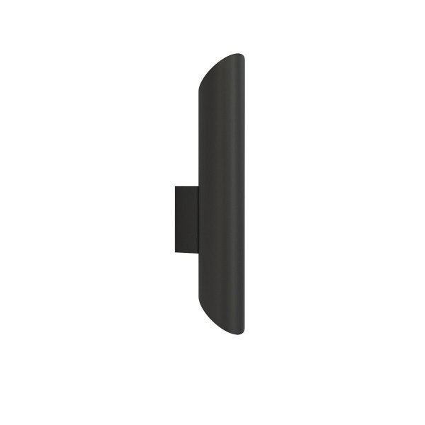 Wandleuchte innen Schwarz Metall H:33cm 2x GU10 Up Down
