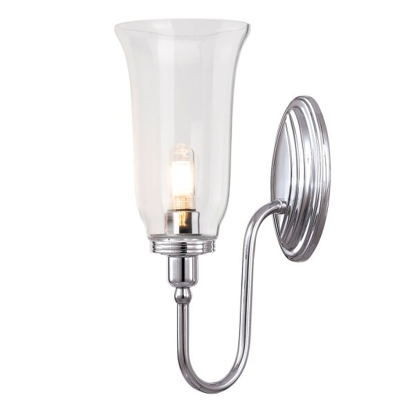Lampe de salle de bain en laiton de style avec LED en chrome IP44