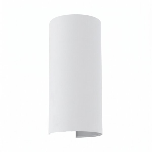 Wohnliche Wandleuchte Weiß H:35cm schmal E27 halbrund