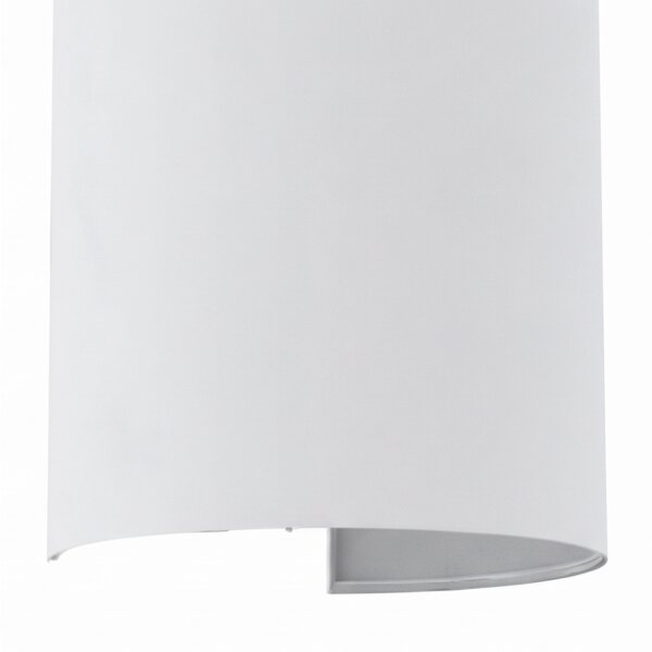 Wohnliche Wandleuchte Weiß H:35cm schmal E27 halbrund