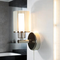 Petite lampe murale avec interrupteur Abat-jour en verre...