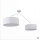 Plafonnier XXL blanc ajustable 100-156cm de long