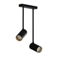 Verstellbare Deckenleuchte Schwarz Gold H:41cm