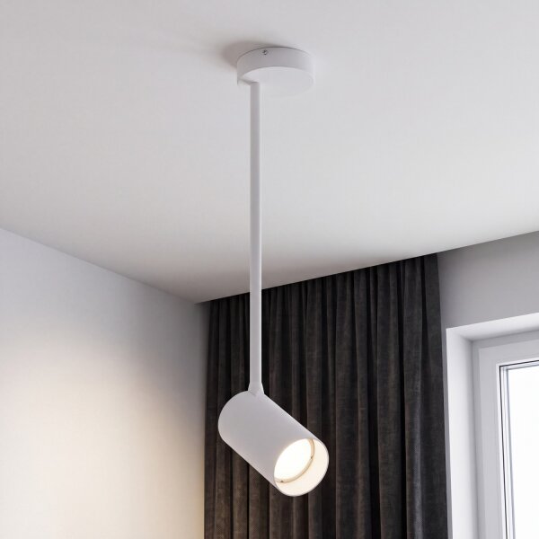 Vielseitige Deckenlampe Weiß H:41cm verstellbar GU10