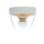 Runde Deckenleuchte Weiß Gold klein Ø18cm IP44 Modern