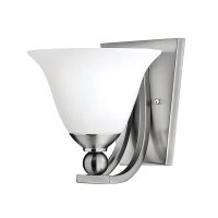 Wandleuchte mit Schirm Wei&szlig; Nickel Flur Schlafzimmer