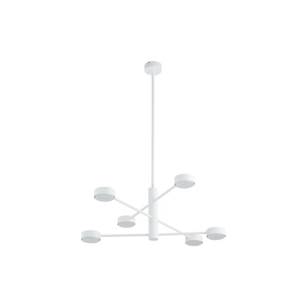 Moderne Deckenleuchte Weiß drehbar H:85cm 6-flammig