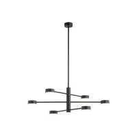 Schwarze Deckenlampe Metall drehbar H:85cm 6x GX53