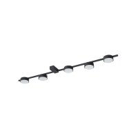 Lange Deckenleuchte Schwarz 98cm Metall Aluminium 5x
