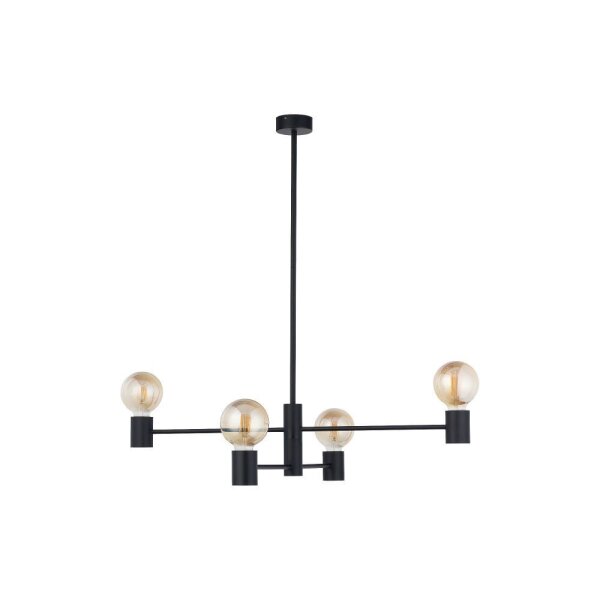 Lustre noir rétro design métal H:82cm