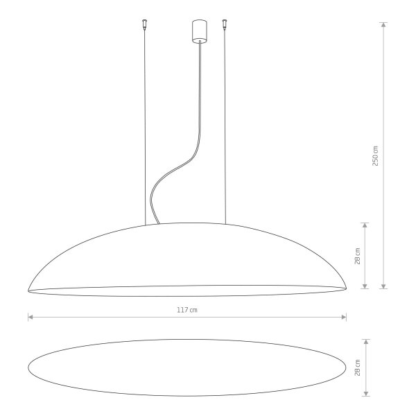 Pendelleuchte Weiß Gold 5-flammig oval E27 Loft Design