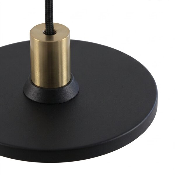Schwarze Pendelleuchte lang 132cm Metall groß 5-flammig