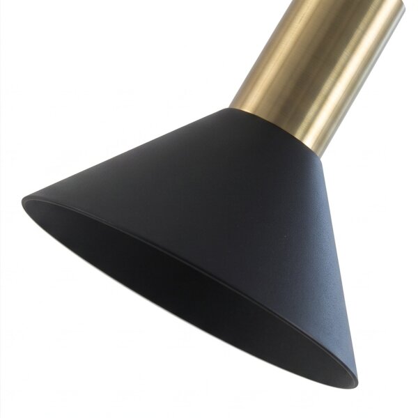 Schwarze Pendelleuchte lang 132cm Metall groß 5-flammig