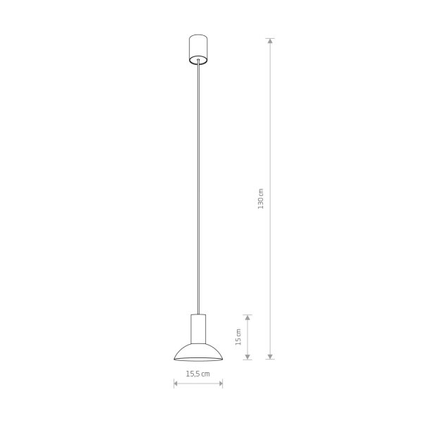 Lampe à suspendre noire ronde Ø15,5cm métal laiton Loft