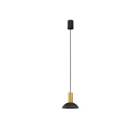 Schwarze H&auml;ngelampe rund &Oslash;15,5cm Metall...