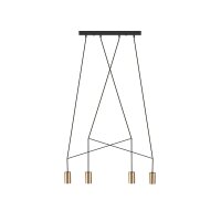Suspension réglable laiton noir P : max. 130cm