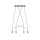 Suspension réglable laiton noir P : max. 130cm