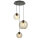 Hängeleuchte Kugel Schirm Glas T: max. 100cm 3x E27