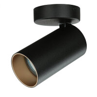 Petit spot de plafond noir or H:13cm &Oslash;7cm...