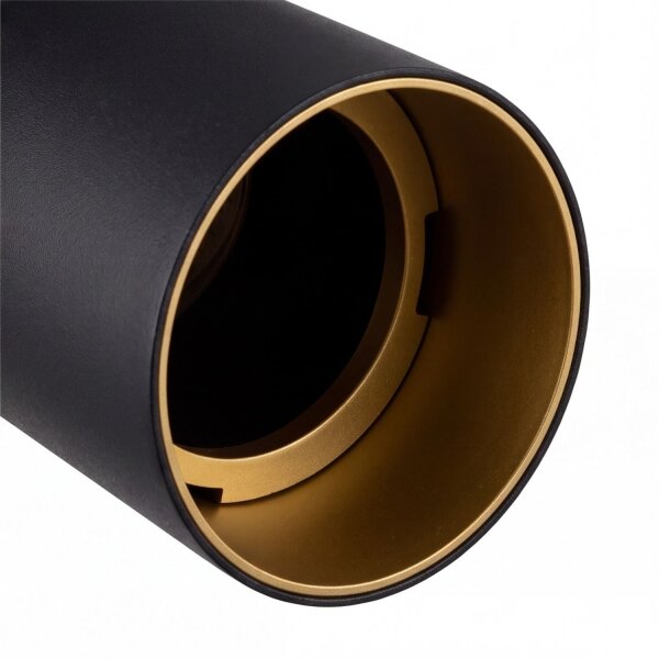 Elégant spot de plafond noir or 2x GU10 L:17-31cm