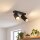 Elégant spot de plafond noir or 2x GU10 L:17-31cm