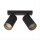Elégant spot de plafond noir or 2x GU10 L:17-31cm
