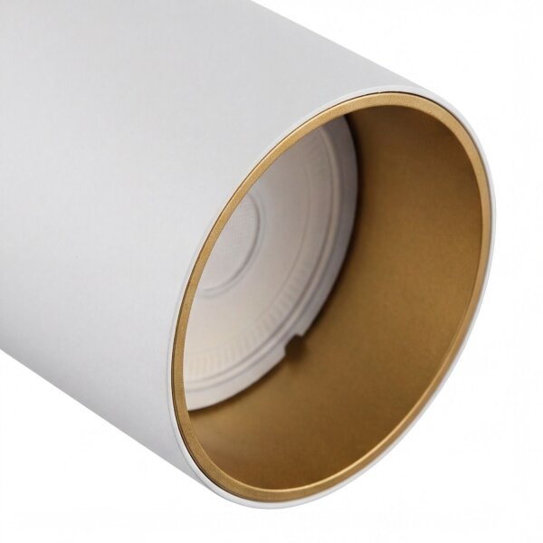 Petit spot de plafond blanc or L:17-31cm élégant