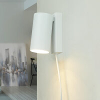 Moderne Leselampe Wand mit Schalter Kabel Weiß