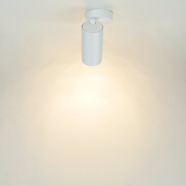 Spot de plafond rond blanc petit H:13cm compact GU10