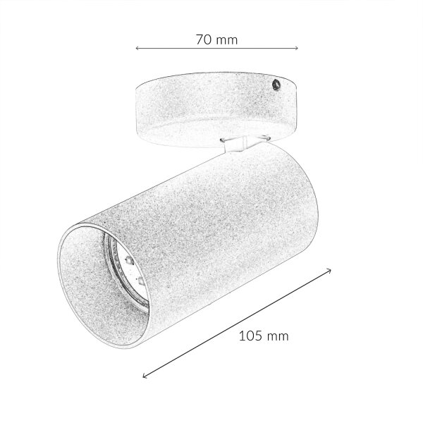 Spot de plafond rond blanc petit H:13cm compact GU10