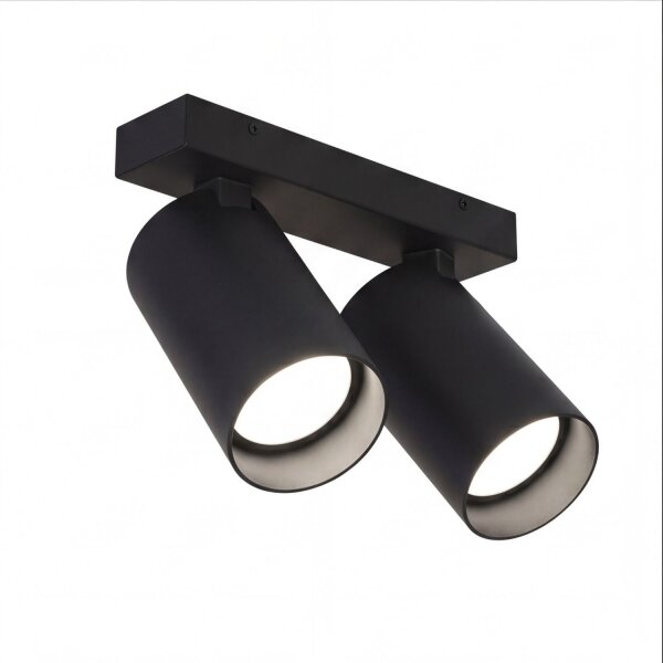 Schwarzer Deckenspot COLENE B:5,5-20cm Modern 2x GU10