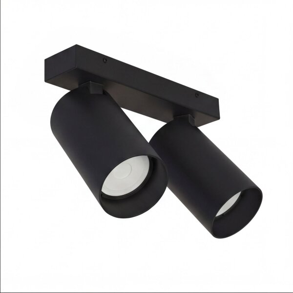 Schwarzer Deckenspot COLENE B:5,5-20cm Modern 2x GU10