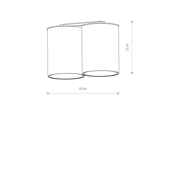 Kleine Deckenlampe Weiß Gold H:13cm 2x GU10 kompakt