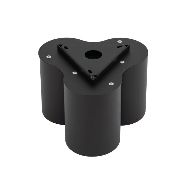 Vielseitiger Aufbauspot 3x GU10 H:13cm klein Schwarz