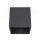 Spot noir à poser carré L:12,5cm GU10 métal compact