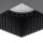 Spot noir à poser carré L:12,5cm GU10 métal compact