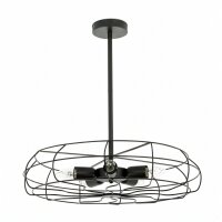 Deckenlampe Metall Schwarz Ø 56 cm 5x E27 Retro