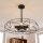 Deckenlampe Metall Schwarz Ø 56 cm 5x E27 Retro