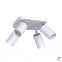 Spot de plafond EYE en blanc 4-flmg