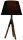 Lampe de table bois flott&eacute; travail manuel tripode salon