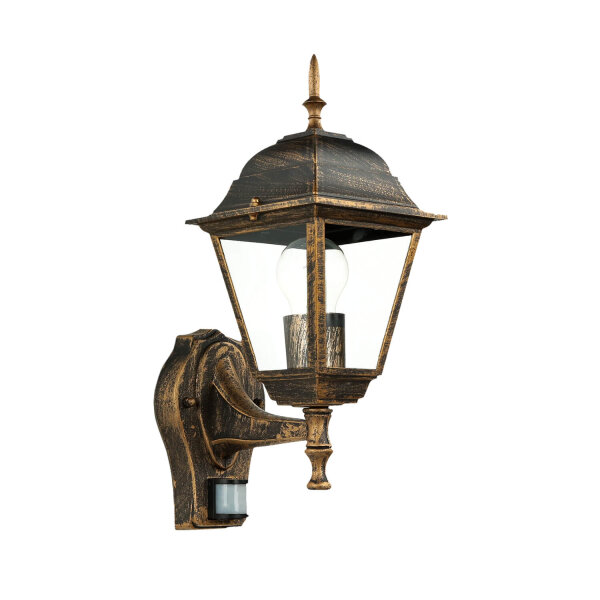 Lampe dextérieur avec détecteur de mouvement Noir Cuivre TIROL