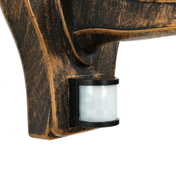 Lampe dextérieur avec détecteur de mouvement Noir Cuivre TIROL