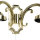 Längliche Wandleuchte mit Glasschirm Bronze farben