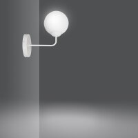 Weiße Wandlampe Modern Glas Kugel E14 SENARA...