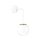 Applique murale Blanc orientable Boule Abat-jour Verre Métal E27