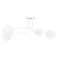 Deckenleuchte Weiß Kugel Schirm 4x E14 Deckenlampe