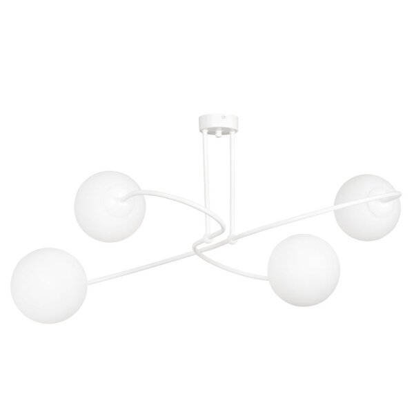 Deckenlampe Weiß Modern E27 elegant VISSAZA Wohnzimmer