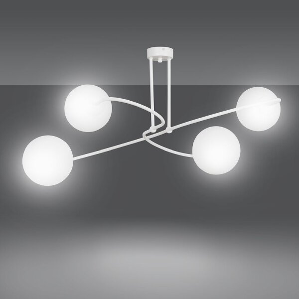 Deckenlampe Weiß Modern E27 elegant VISSAZA Wohnzimmer