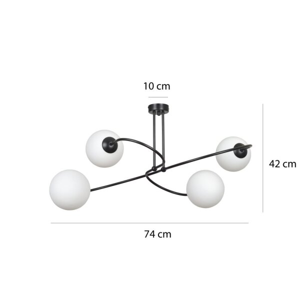 Deckenlampe Weiß Modern E27 elegant VISSAZA Wohnzimmer